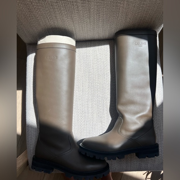 Celine Shoes - Celine Leather Rain Boots